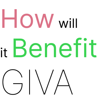 How will it Benefit GIVA hand-drawn sketch